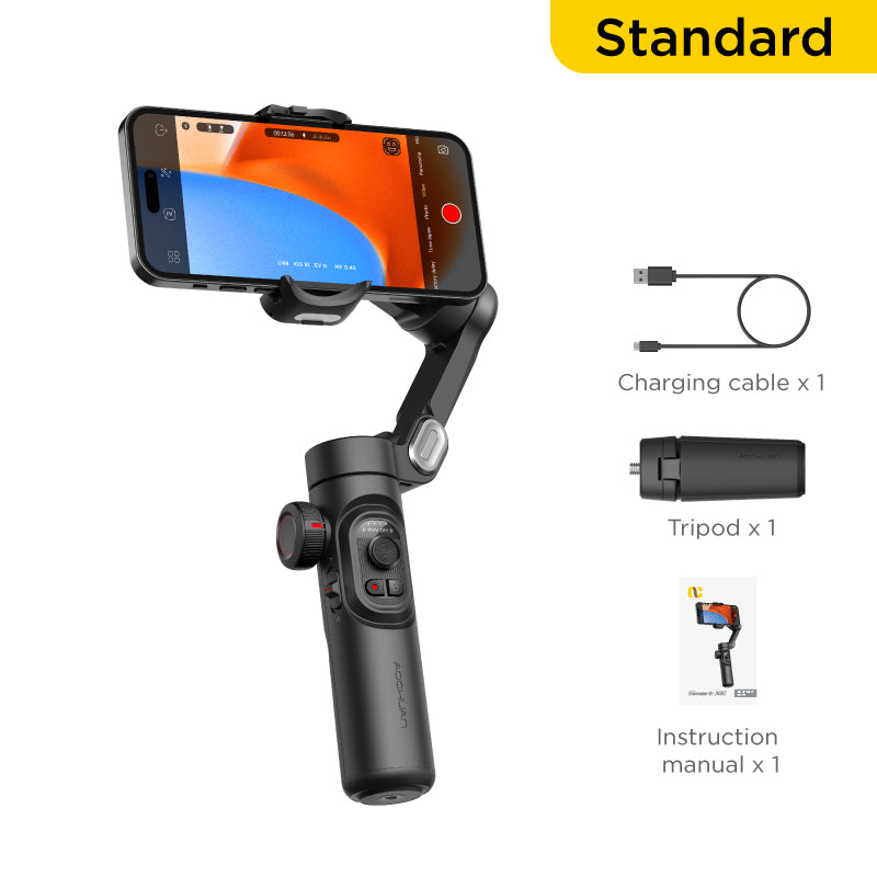 AOCHUAN Smart XE 3-Axis Foldable Phone Gimbal, 10 h Battery